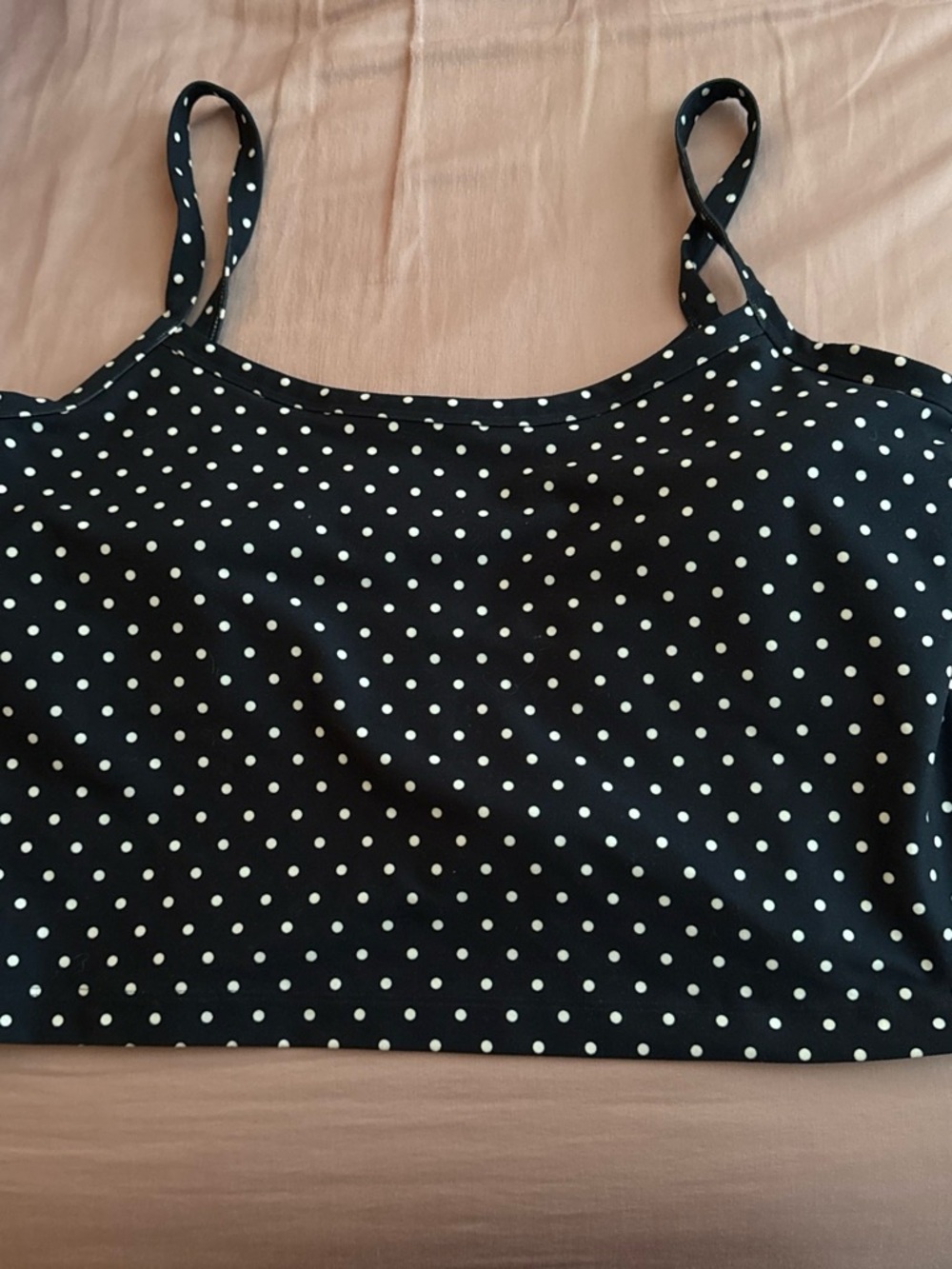 Hollister navy blue Polka Dot athletic top
